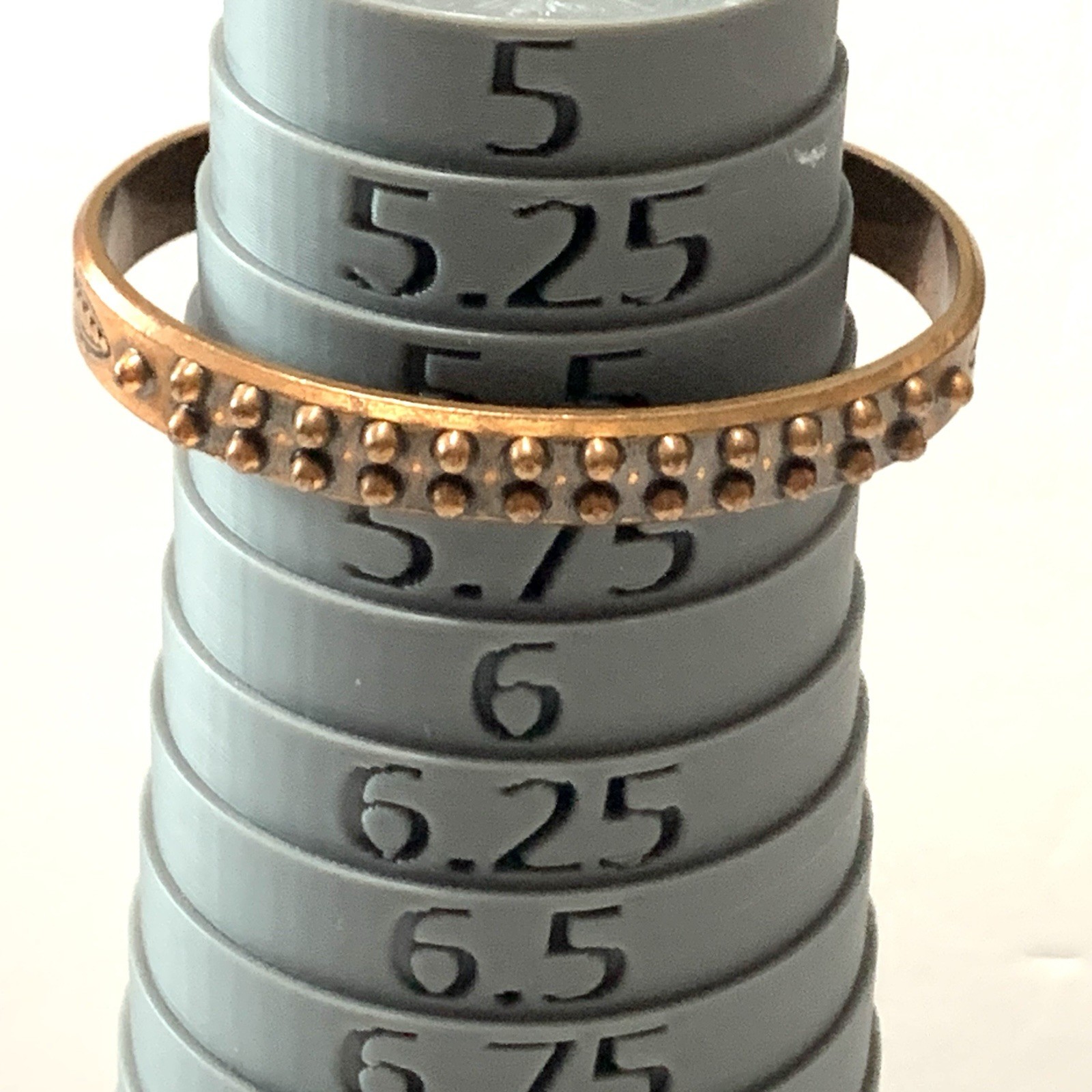 Vintage Mid Century Antiqued Copper Knob Cuff Bracelet Southwestern Bangle SMALL