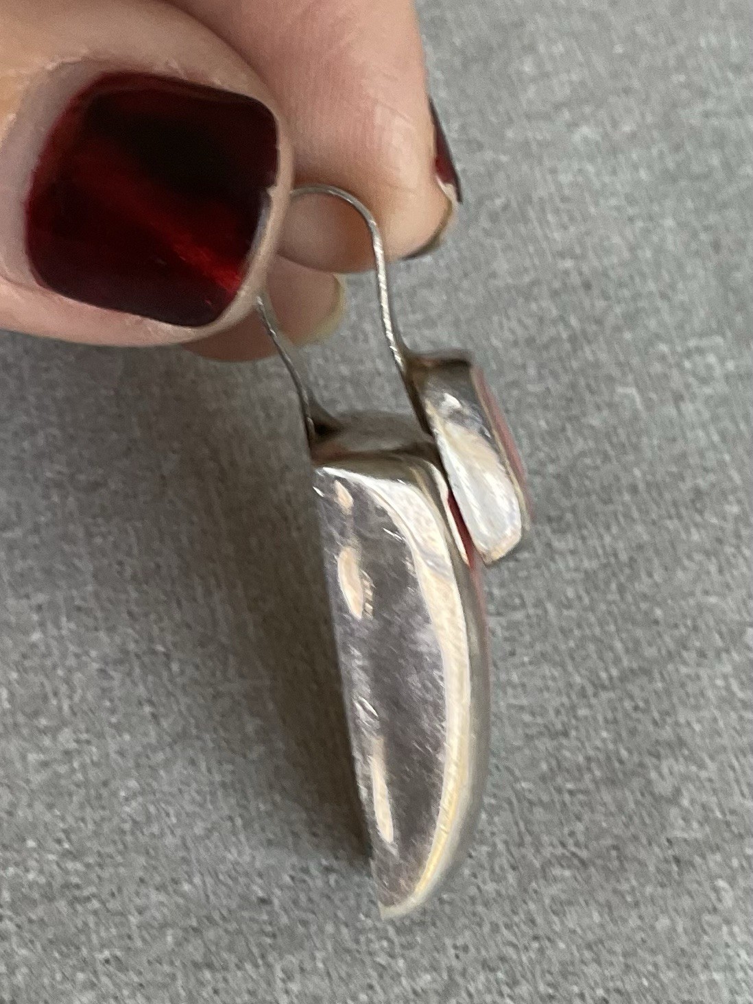 Sterling Mexico 925 Silver Spiney Oyster Shell Pendant Vintage Estate Jewelry