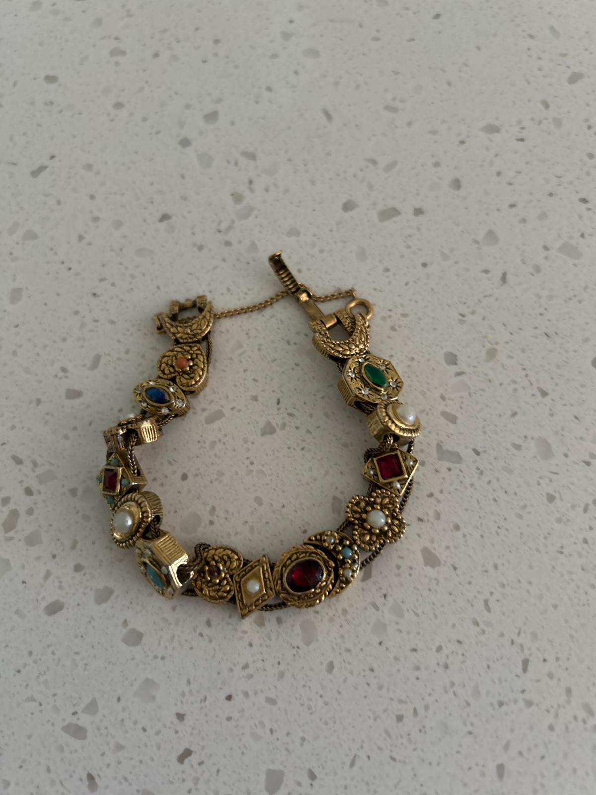 Goldette Vintage Charm Bracelet