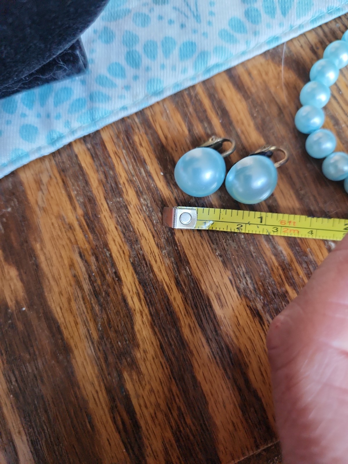 Vintage Vendome Pale Blue Beaded Necklace Bracelet and Clip Earrings – NOS LOT