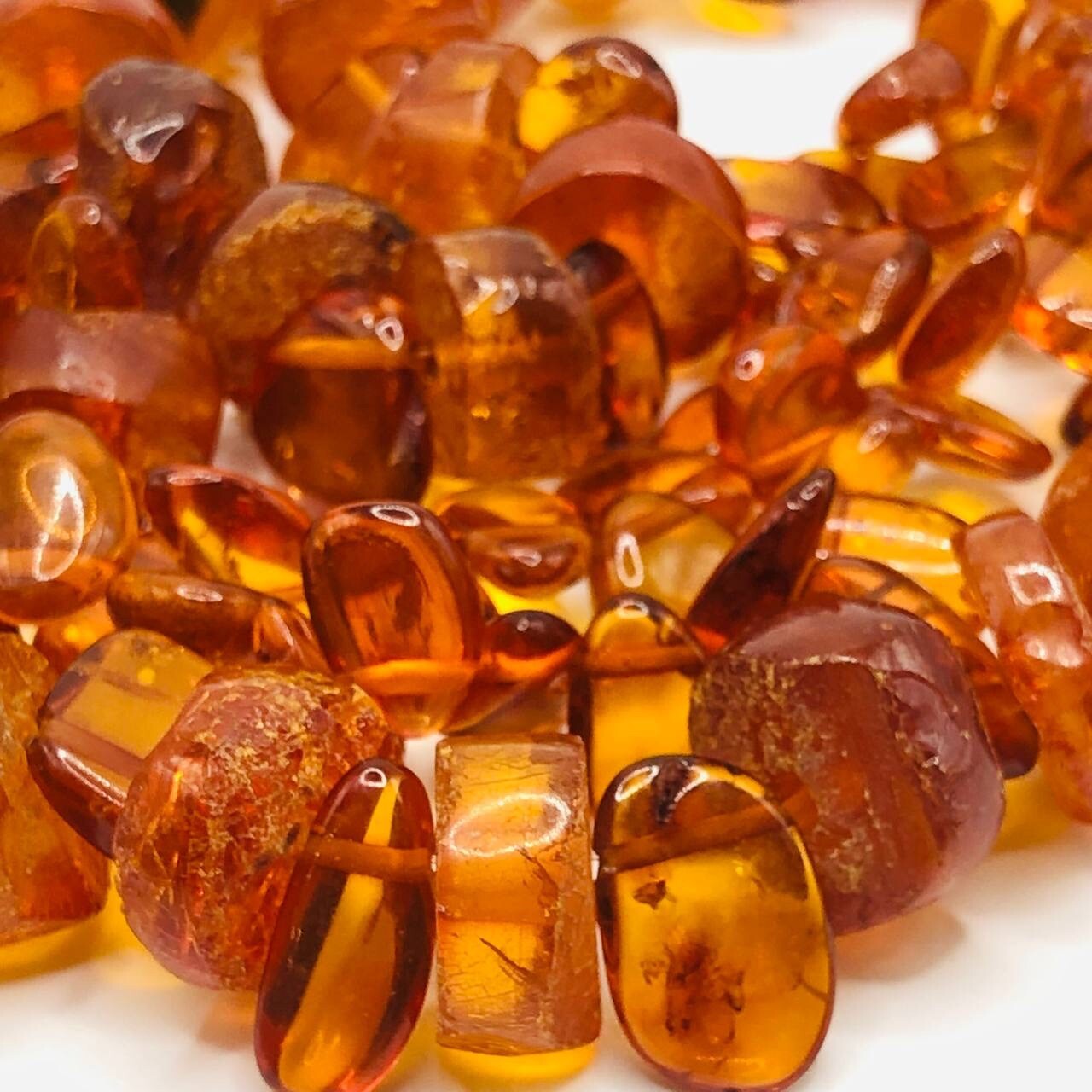 Vintage Soviet Amber Beads Necklace 76 gram