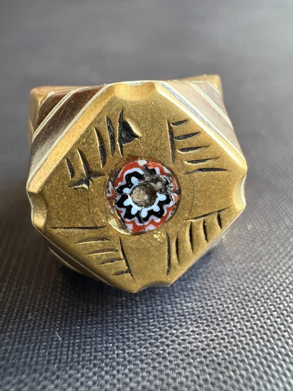 Vintage Moroccan Tuareg Brass Ring Berber Sahara Handmade Ring Brass Size 7 US