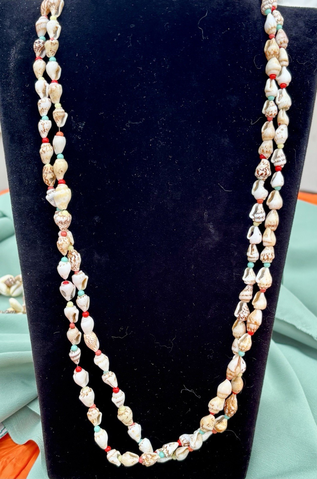 TWO Vintage Sea Shell Necklaces Boho Beach Theme