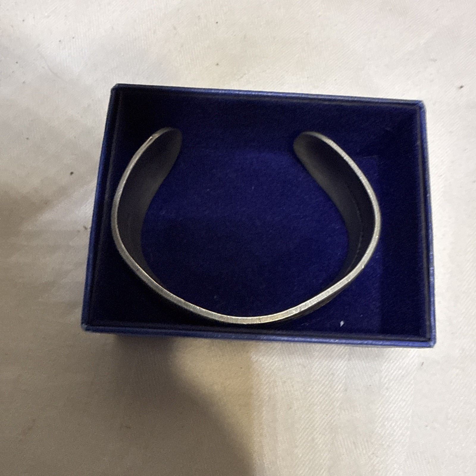 Vintage Salisbury Pewter October Cosmos Flower Cuff Bracelet