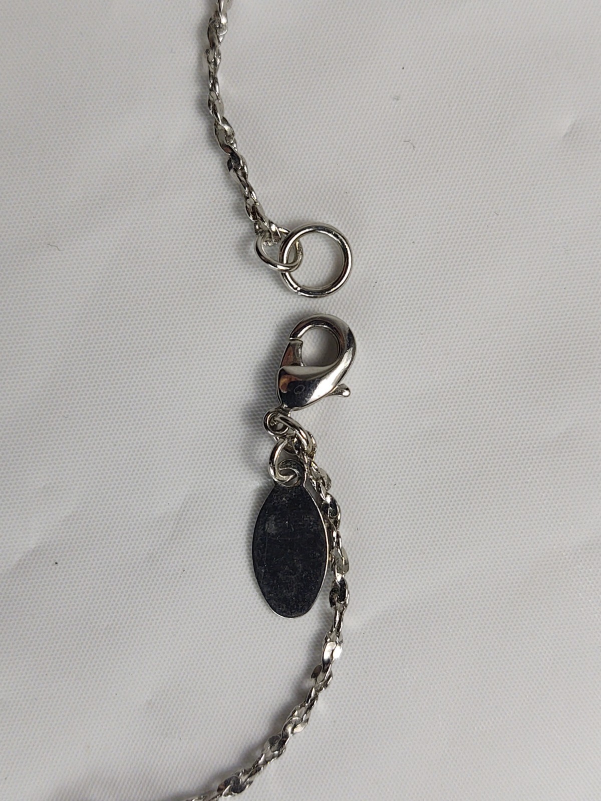 Vtg Gwen Necklace Long Silver Tone Glitter Unique Beads Crystals Costume Jewelry