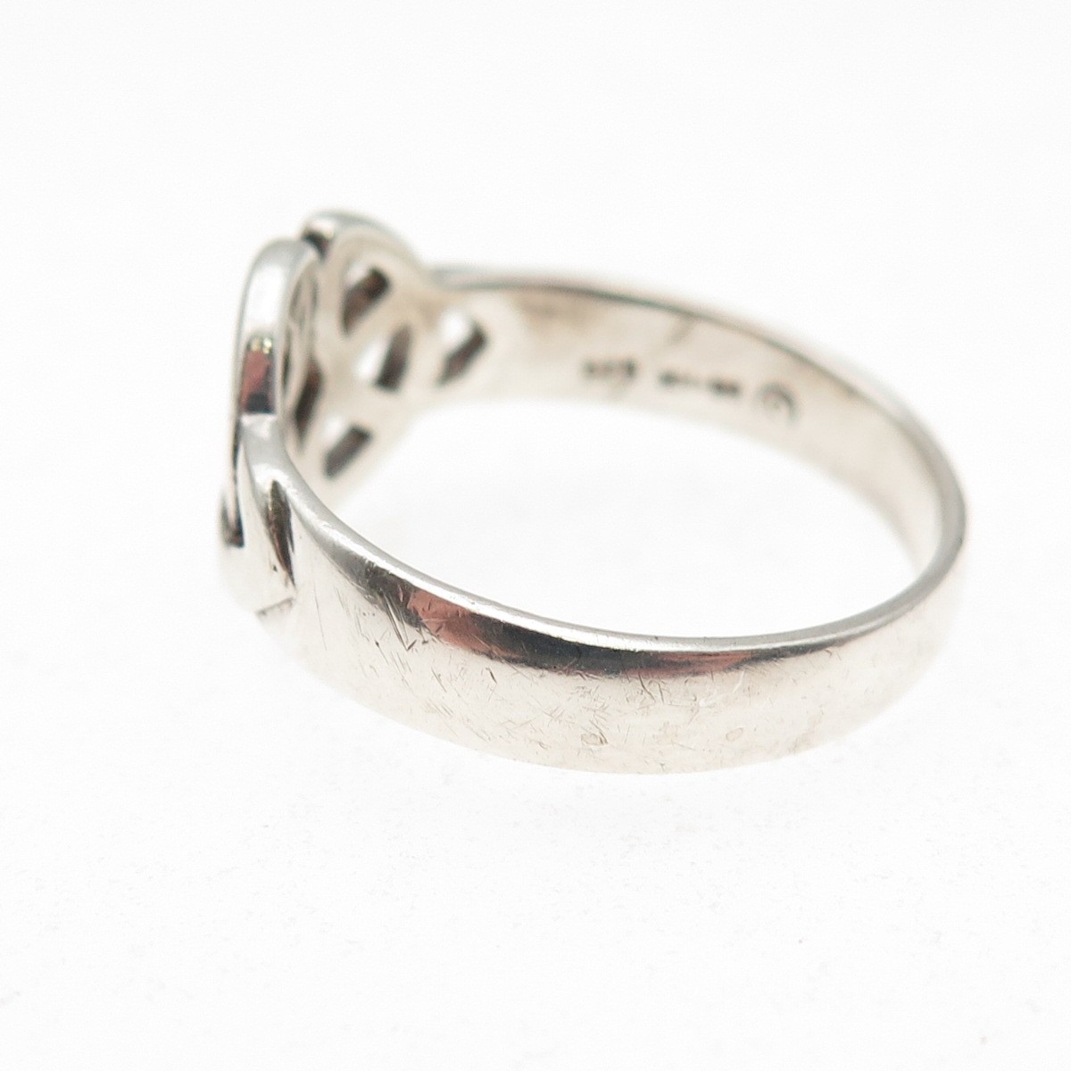 Kit Heath 925 Sterling Silver Vintage 1998 Celtic Trinity Knot Ring Size 9.25