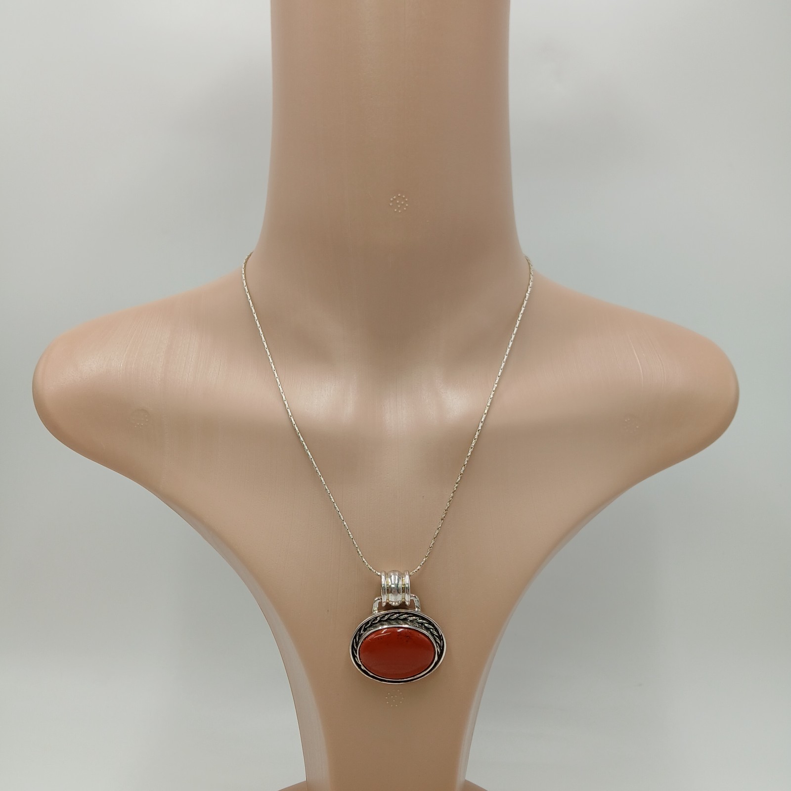 925 DBJ Slider Pendant Necklace 16in Sterling Silver Spigot Wheat Rope Chain 23g