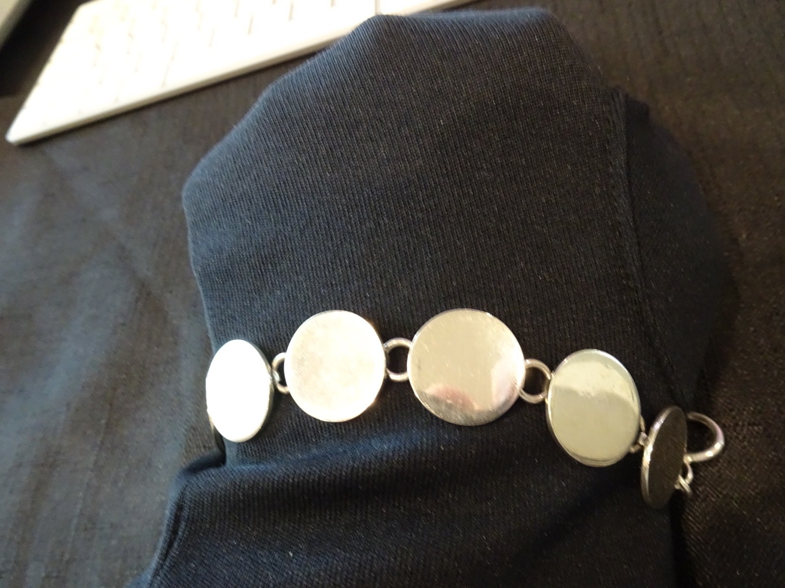 # 718-VINTAGE STERLING SILVER MEXICO BRACELET-925–VERY DIFFERENT-NICE