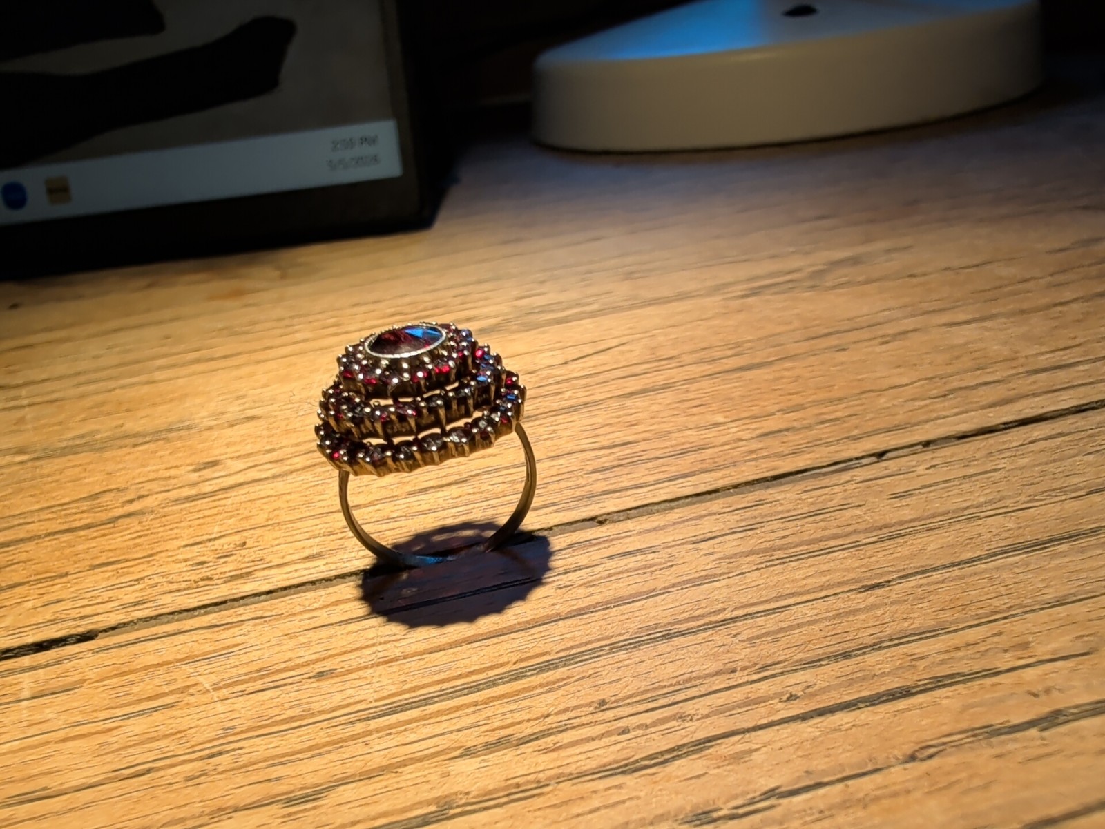 Antique Circa 1920 Untraced Bohemia Garnet Ring