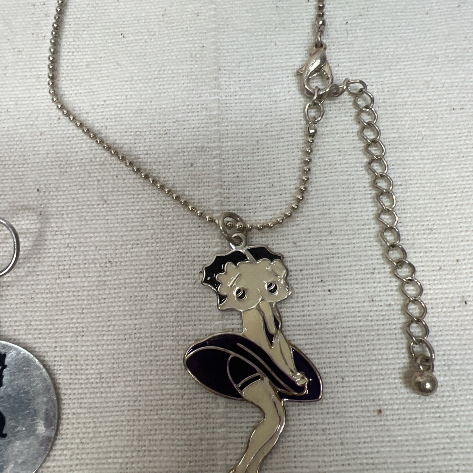 Betty Boop Vintage 90s Jewelry Round Pair Of Earrings Sterling Silver 925 Mex