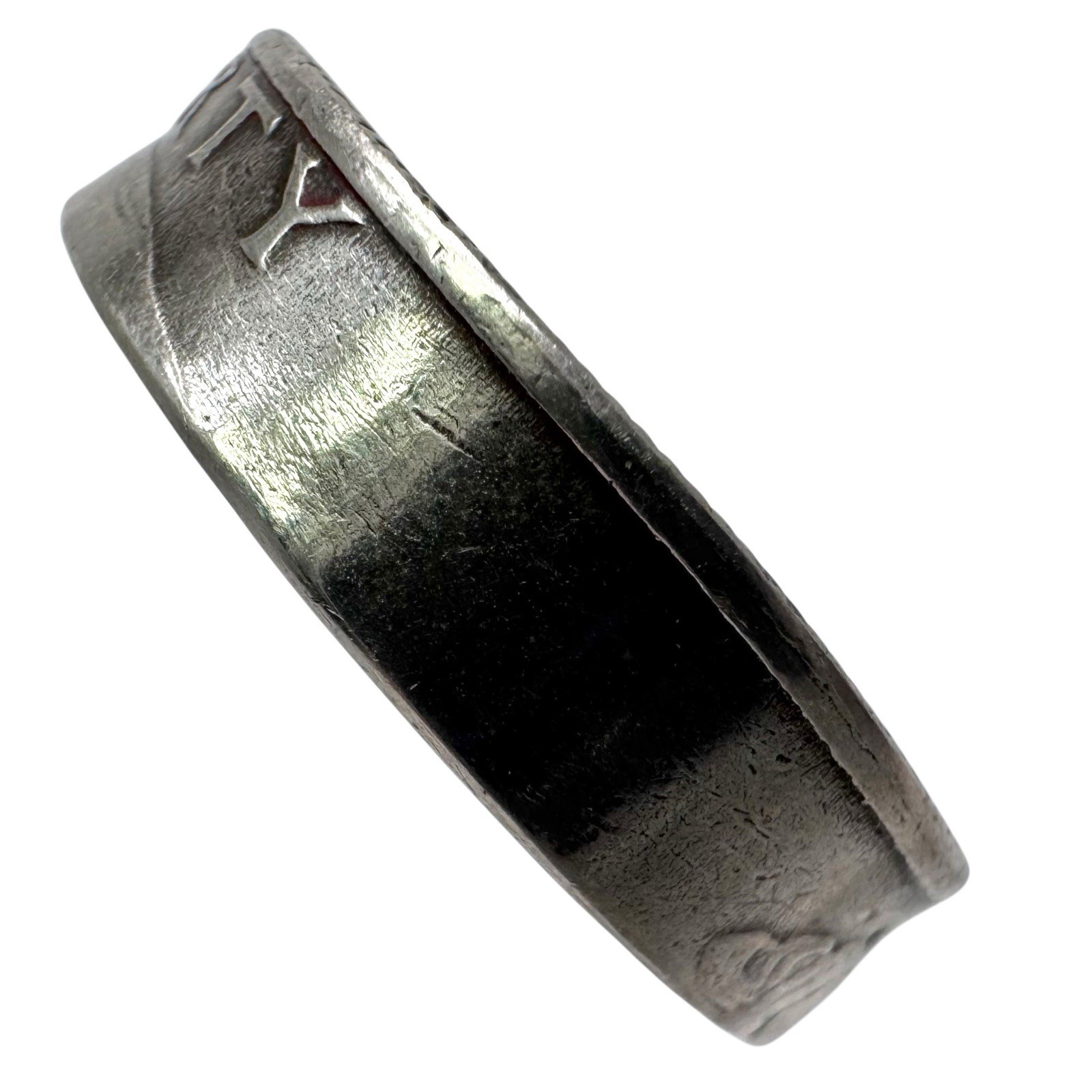 Vintage 1978 US Quarter Coin Ring Silver Tone Narrow Band Handmade Jewelry 9