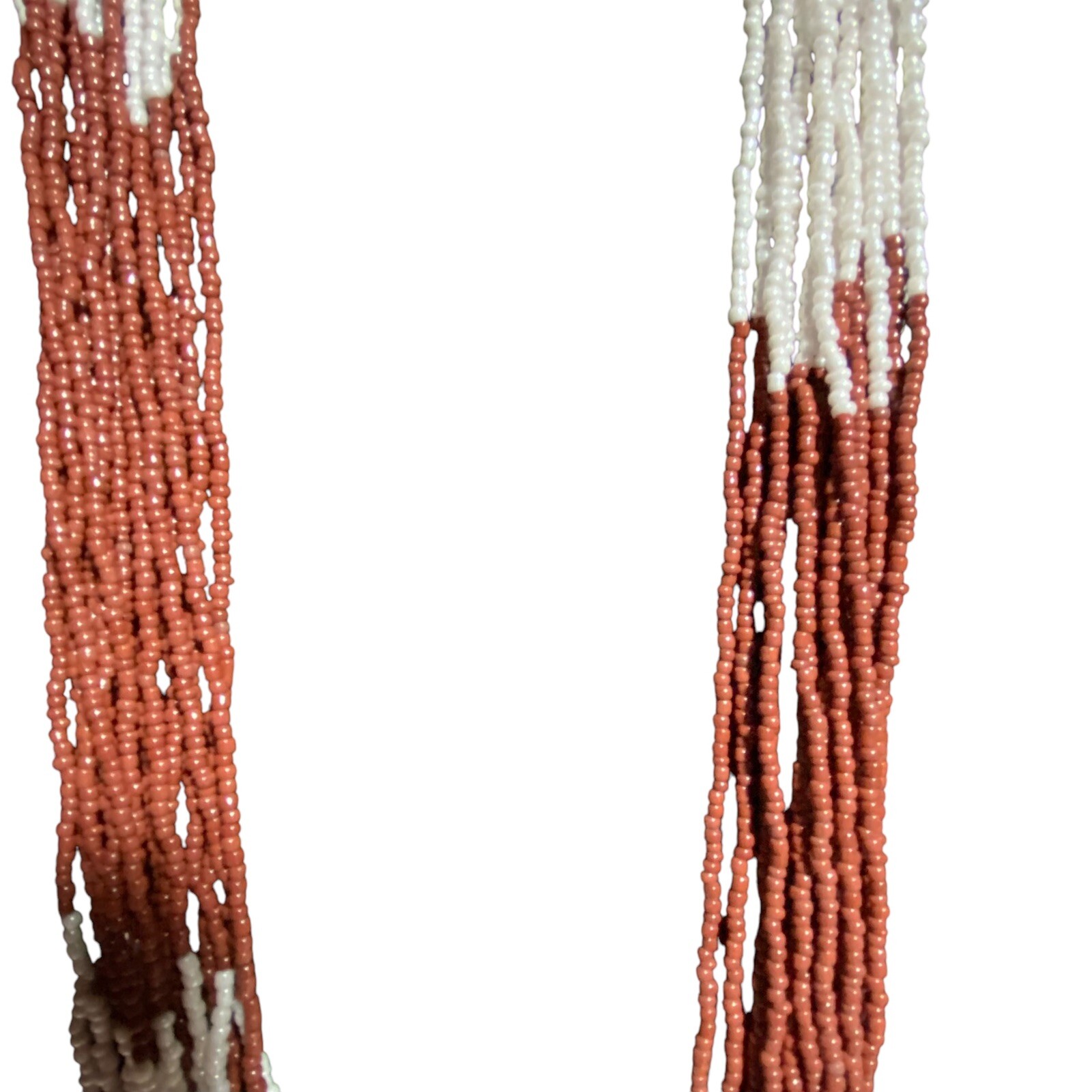 Elegant 30” Mocha Brown Seed Bead Necklace Multi-Strand Boho Layered Jewelry