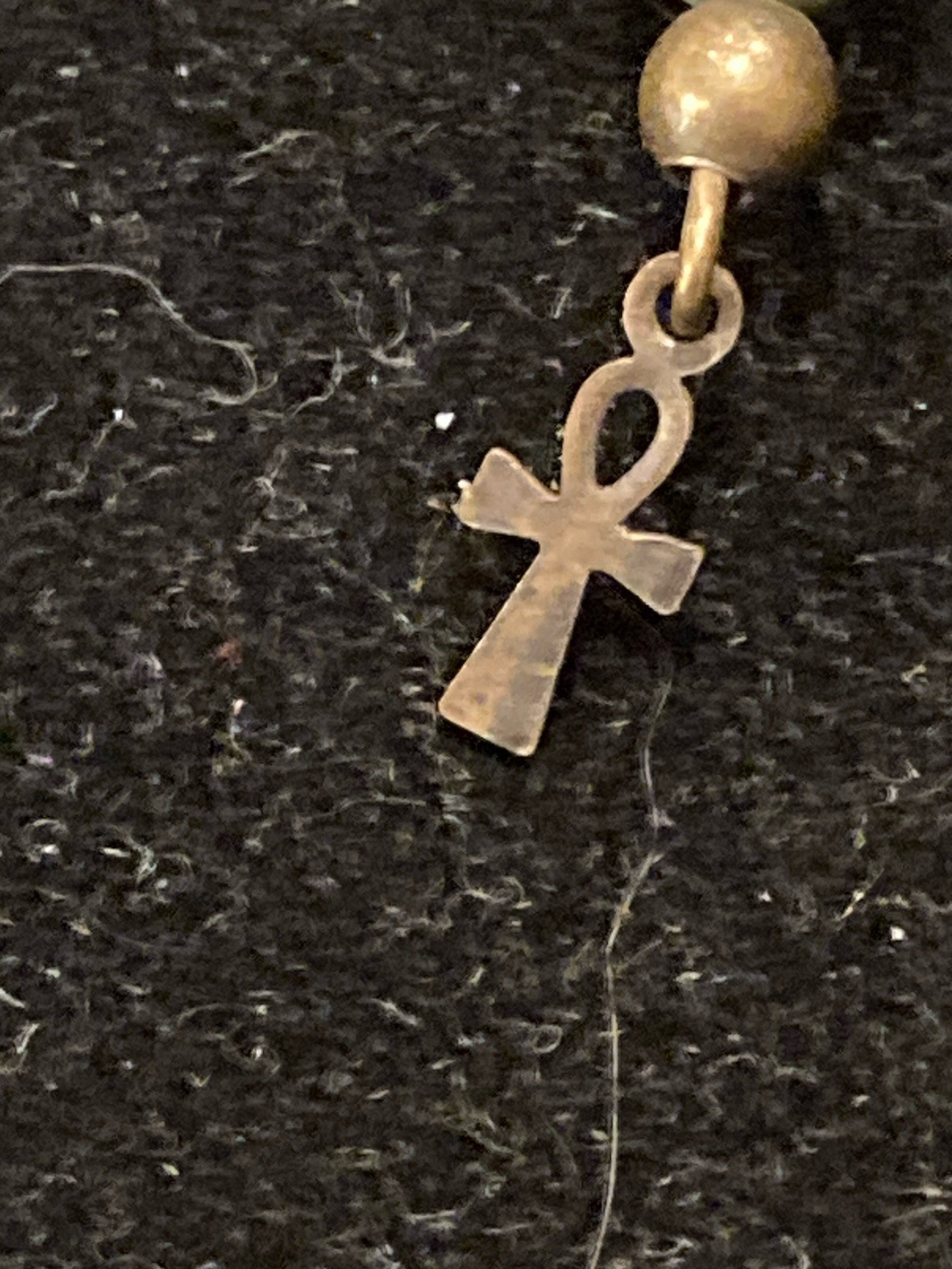 🧚🏻VTG Dangle Earrings w Stone, Layered Amber, & Cross