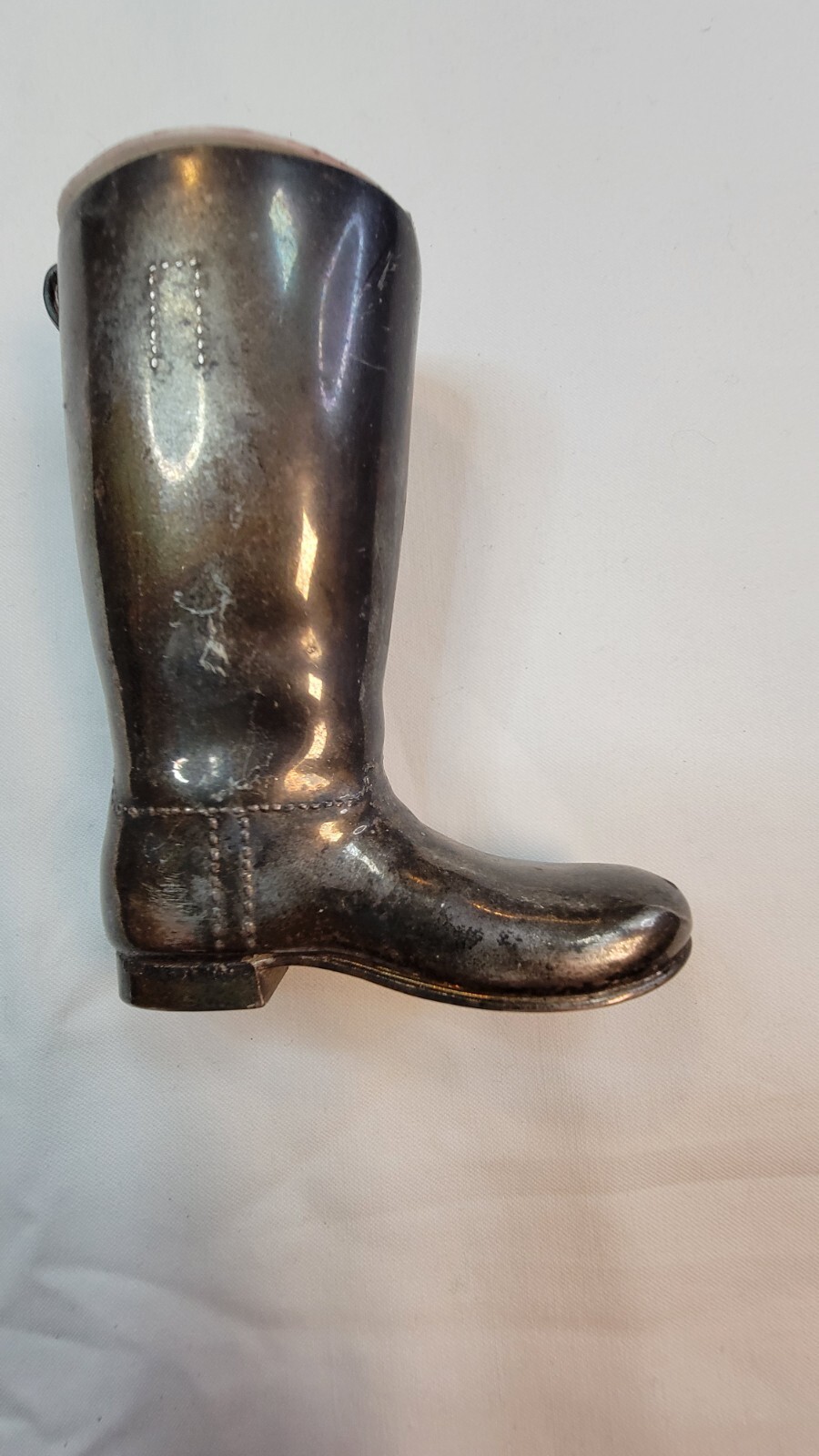 Silver Plated Cowboy Boot England Made Collector 11oz Western Paperweight GIFT