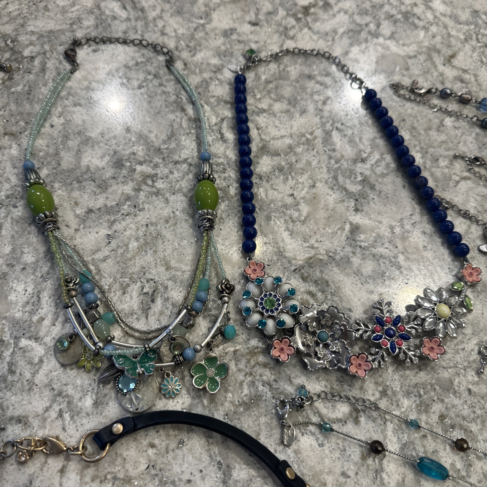 VTG TO NOW ESTATE JEWELRY LOT OF 40+ Pieces Lia Sophia Designer Gaudy Y2K