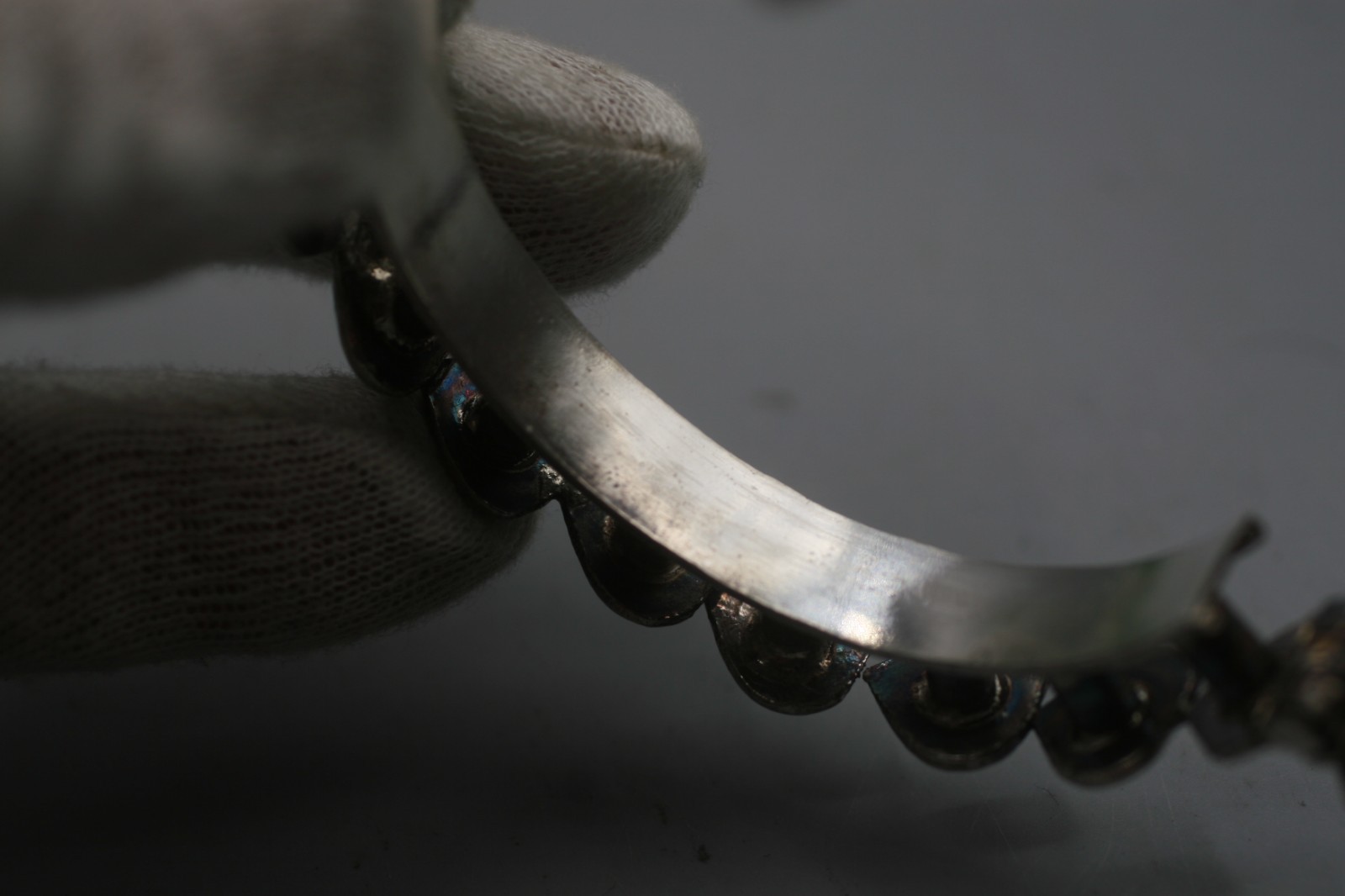Vintage Sterling Silver 925 Open Hinged Bangle Bracelet 53 GR P10
