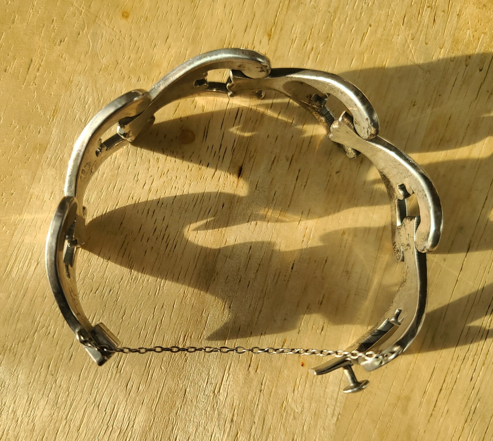 VTG Taxco MEX Sterling 925 Solid Silver 6.5″-6.75″ Chain Bracelet 76 Grams