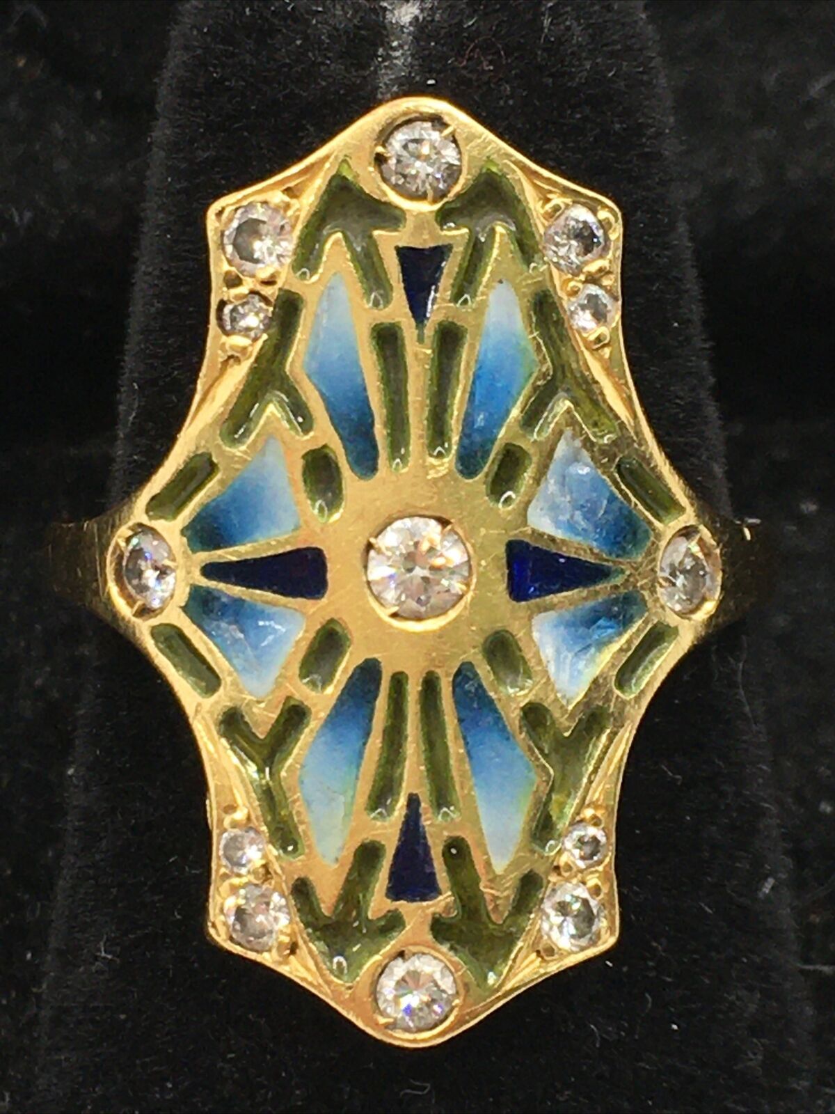 Vintage 18K Yellow Gold 0.35CTW Diamonds (SI; F) Handmade Ring 5gr. Size 7