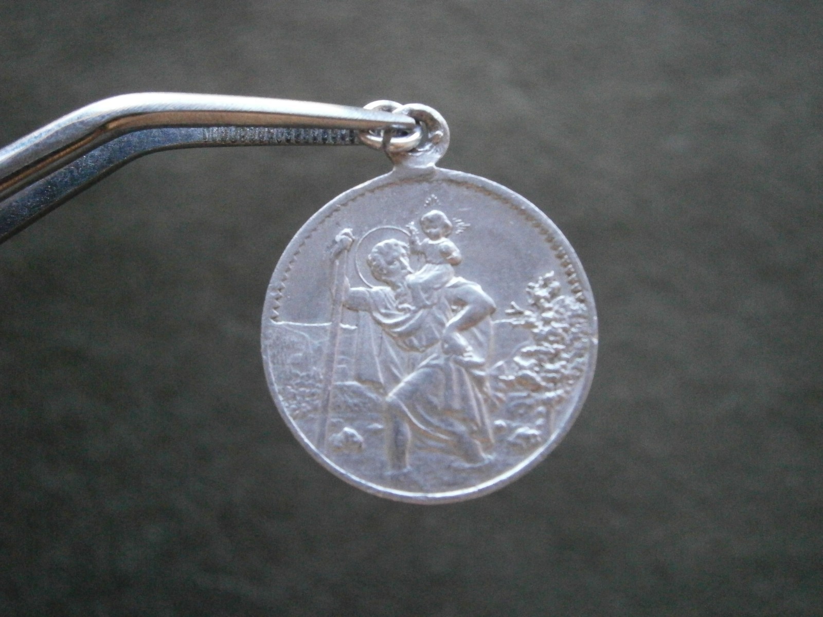 St Christopher Lightweight Aluminum Vintage Bracelet Charm Pendant