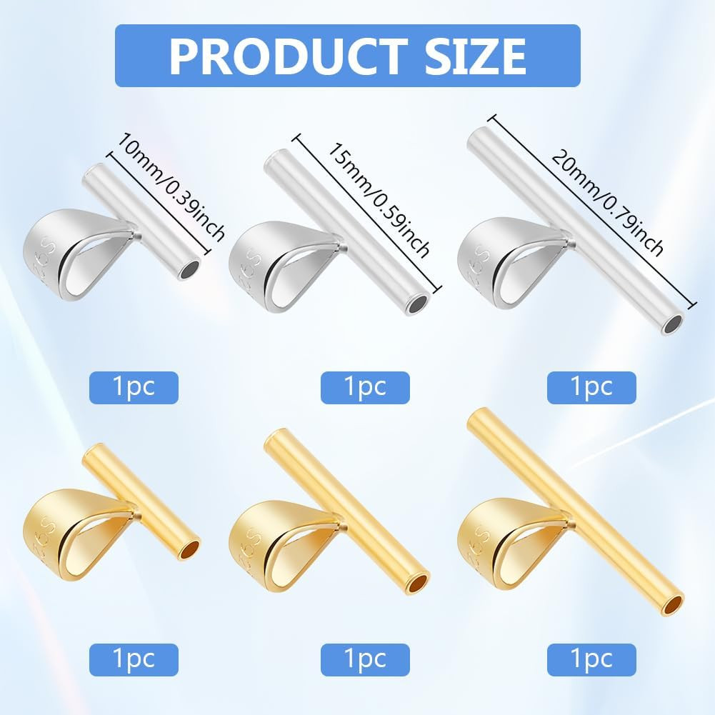 925 Sterling Silver Brooch to Pendant Converter Set – 6 Styles, 3 Sizes