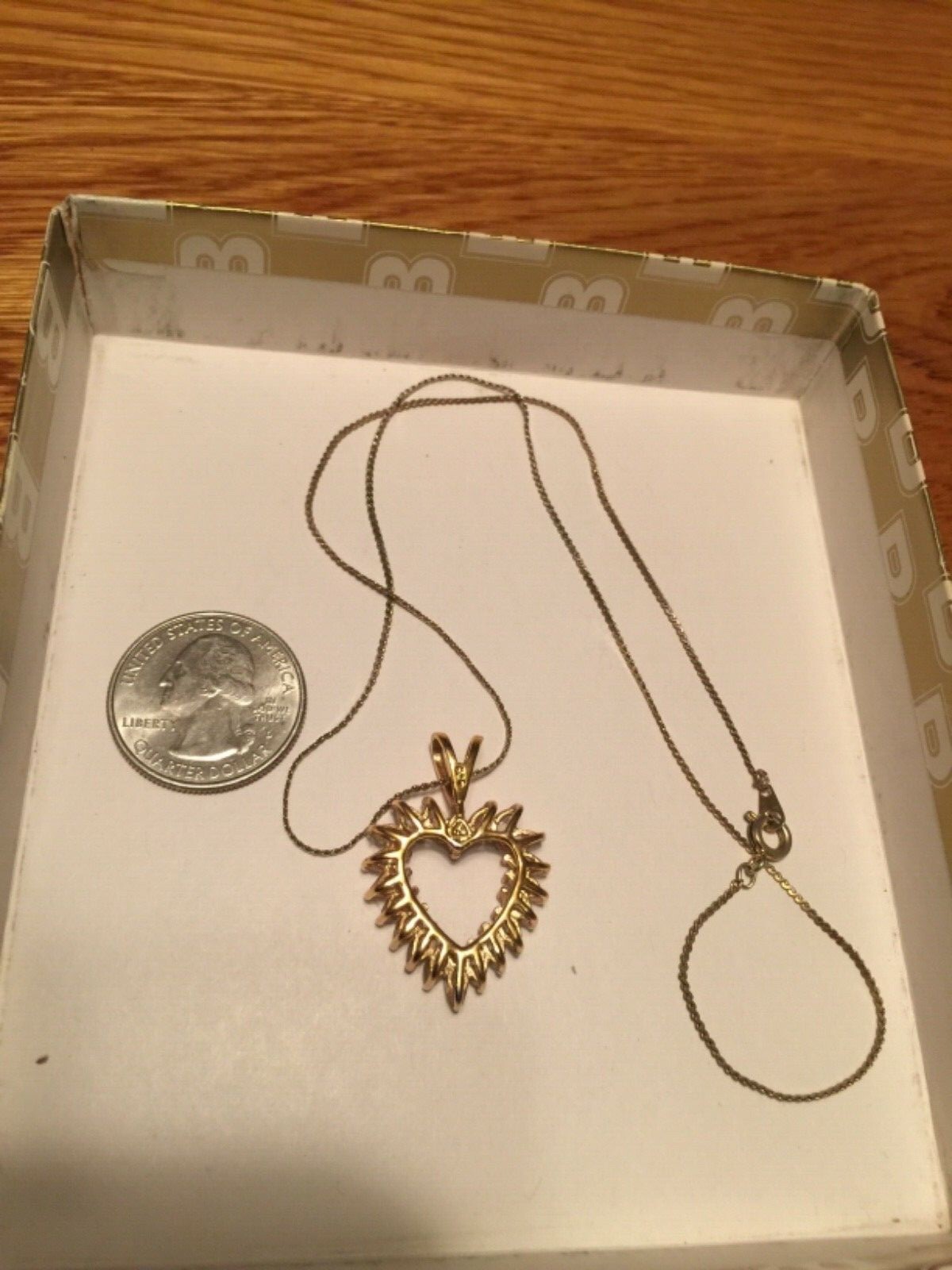 Necklace heart shaped With Stones -Jewelry