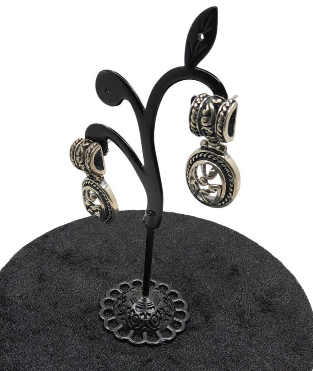 Vintage 925 ATI Mexico Sterling Silver 1.34″ Drop Dangle Earrings