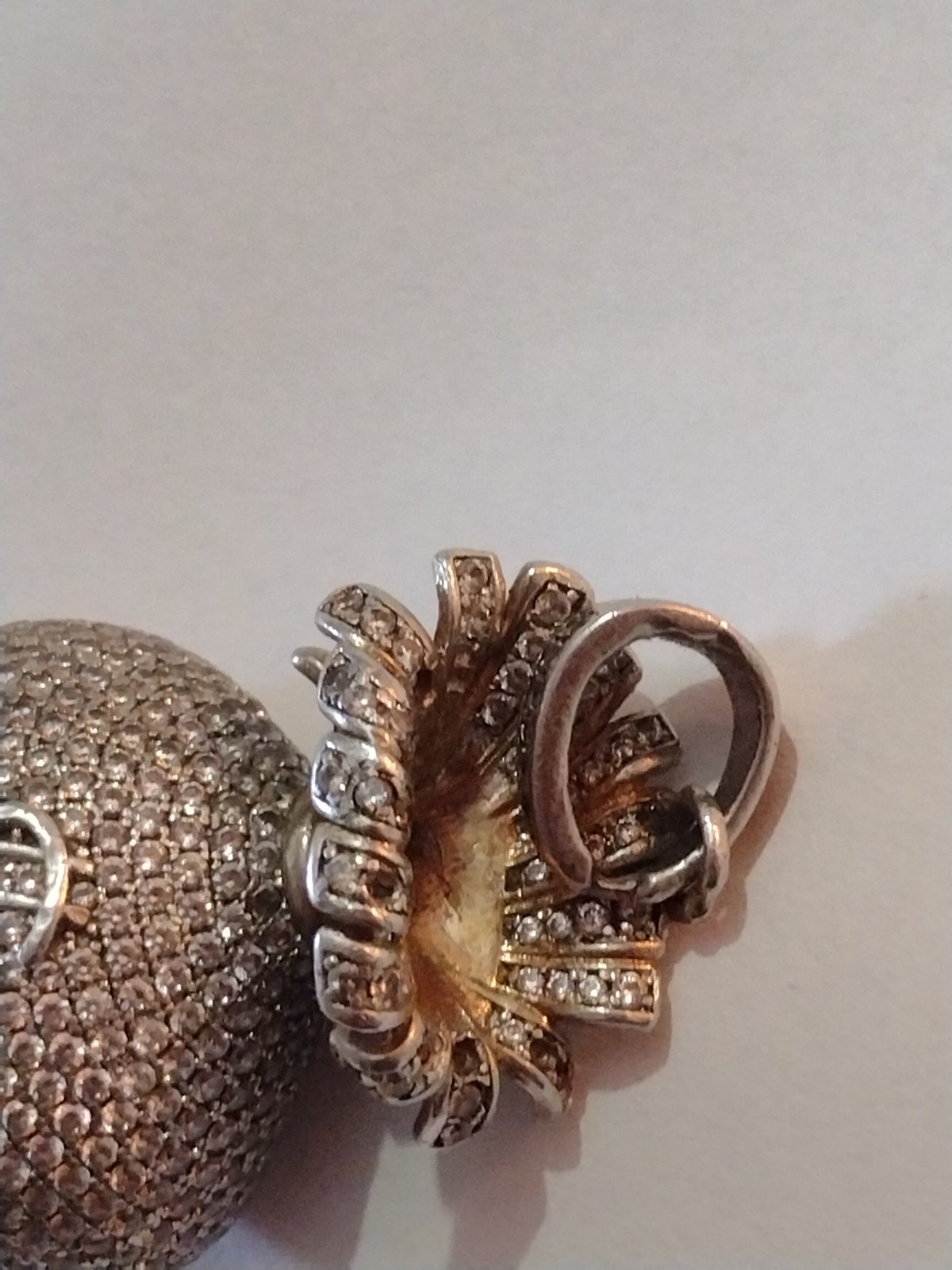 Vintage Sterling Silver Money Bag Locket Pendant “MISSING BACK & STONES”