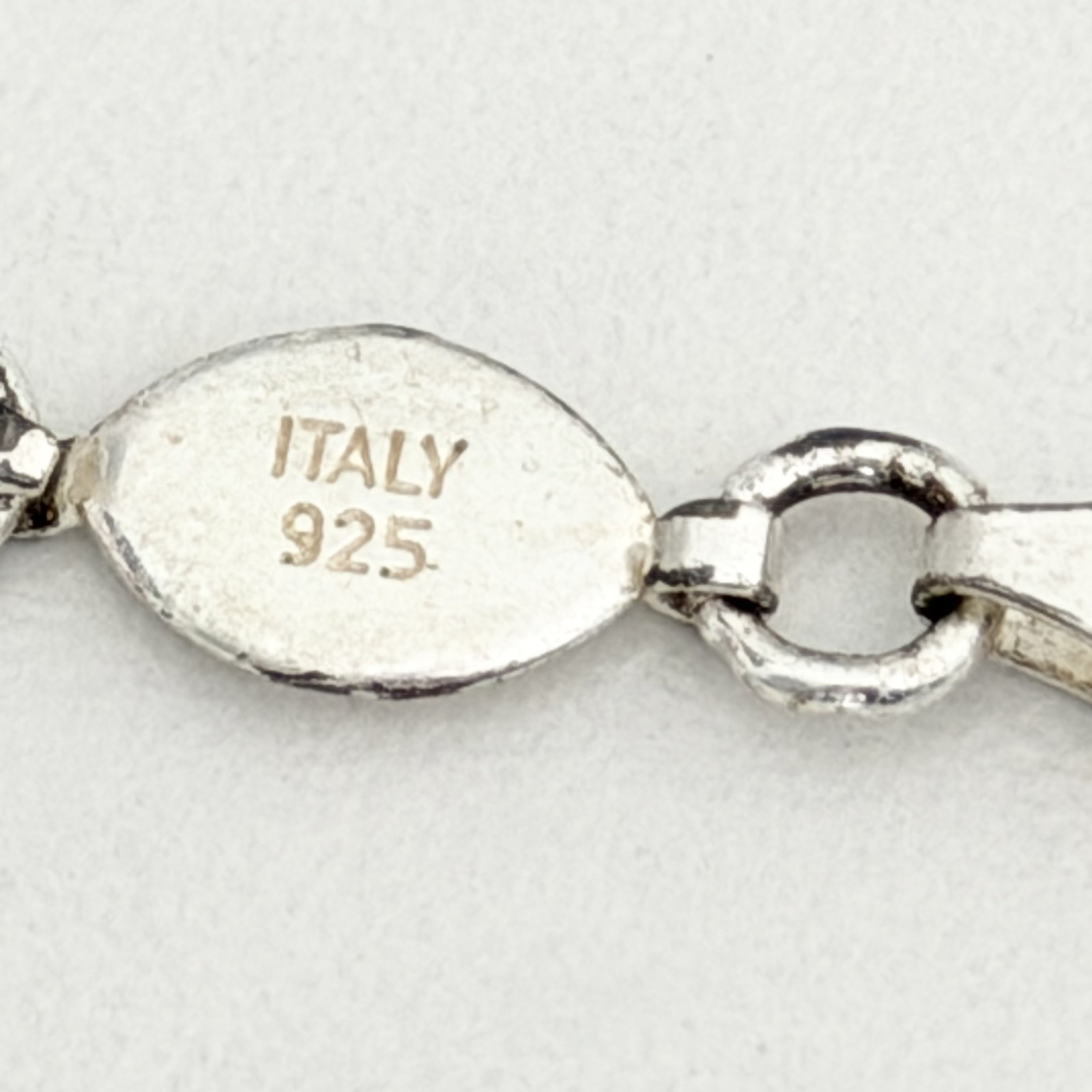 925 Italy Sterling Silver Vintage Figaro Chain Link Necklace 24″