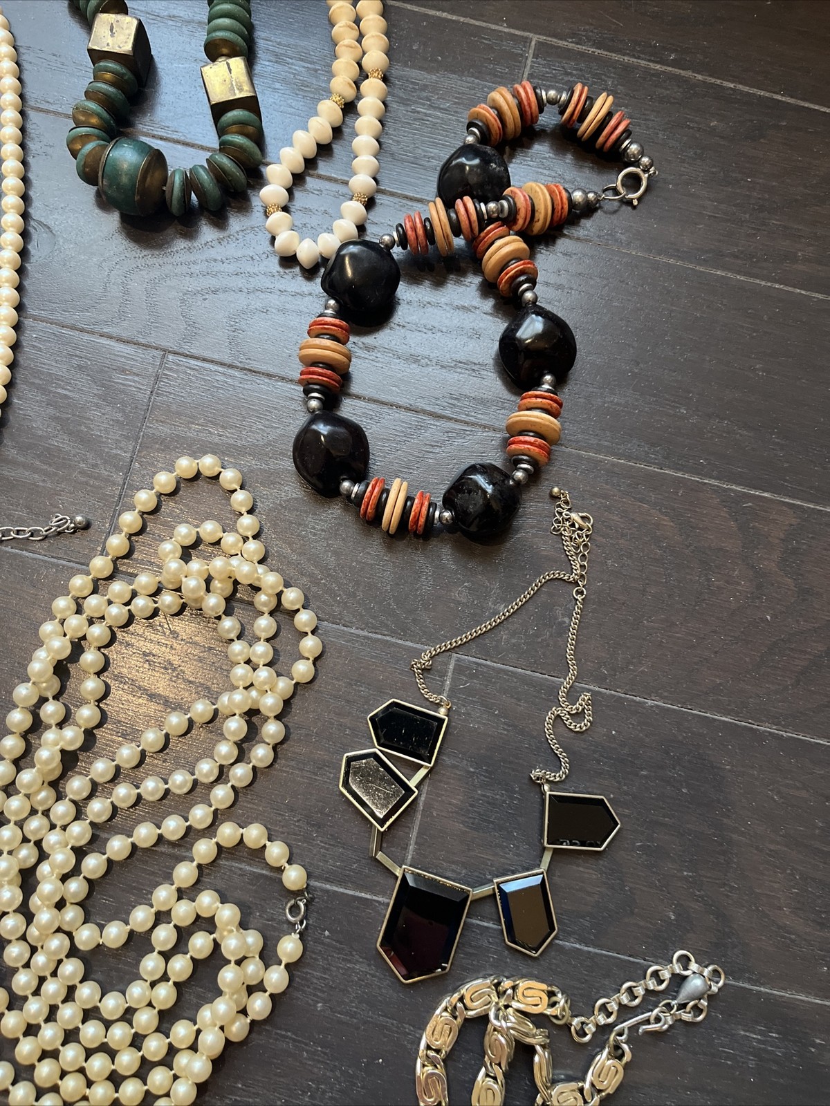 Vintage Necklace Costume Jewelry Lot of 16 , Chunky, Statement, Faux Pearls etc