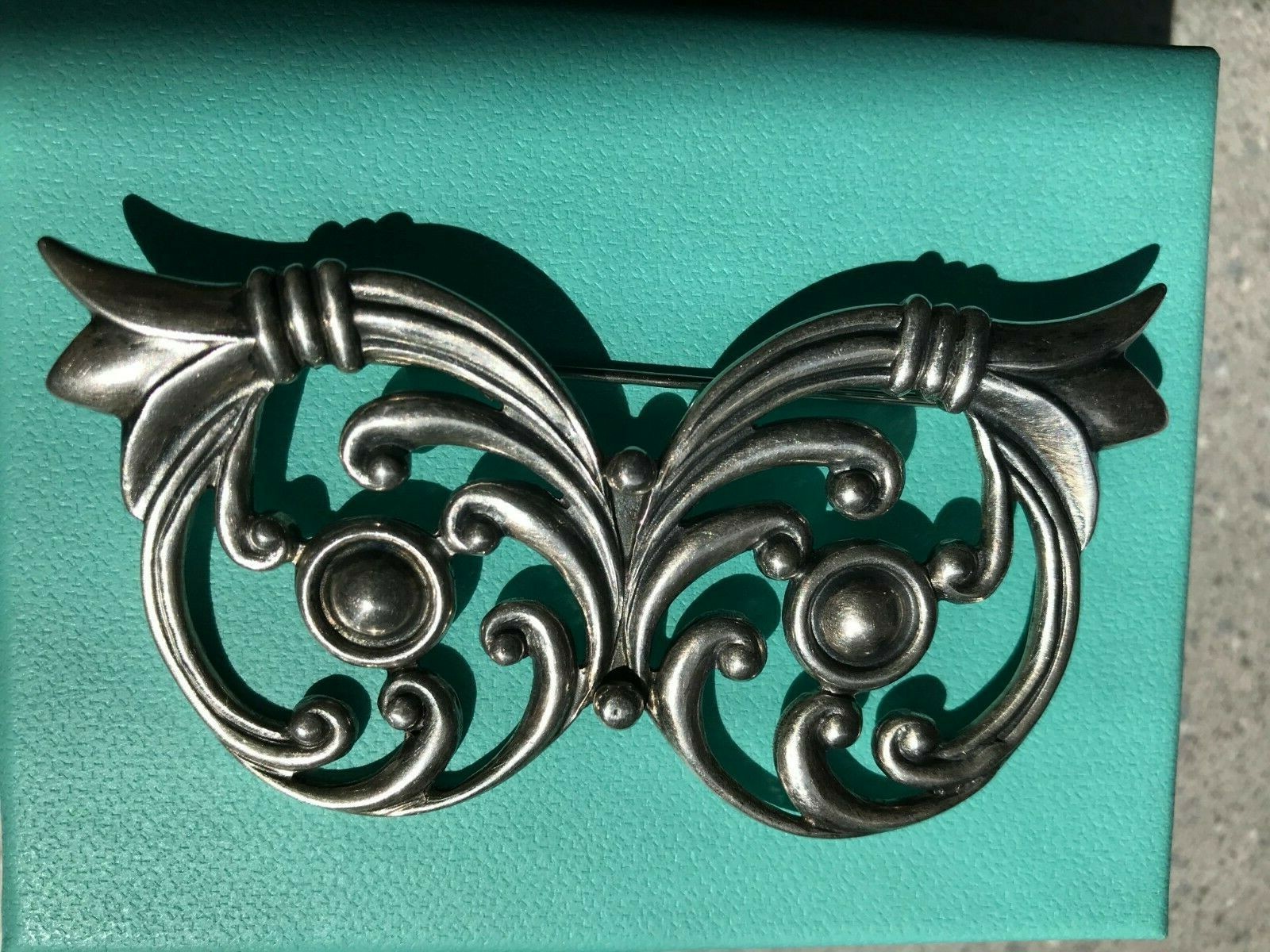 Los Castillo Large Taxco Mexican Sterling Silver Brooch