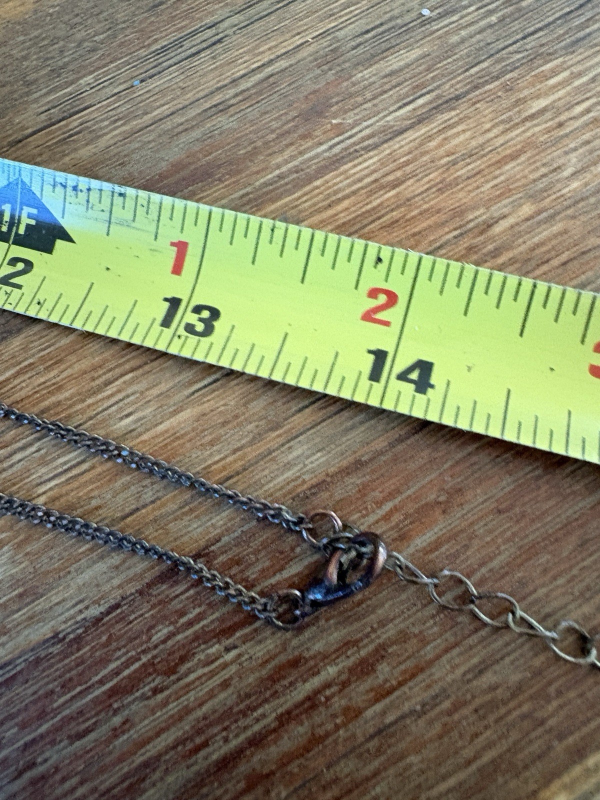 Vintage Plunder Rhinestone & Bronze Tone Necklace Dangle Bar Pendant RETIRED