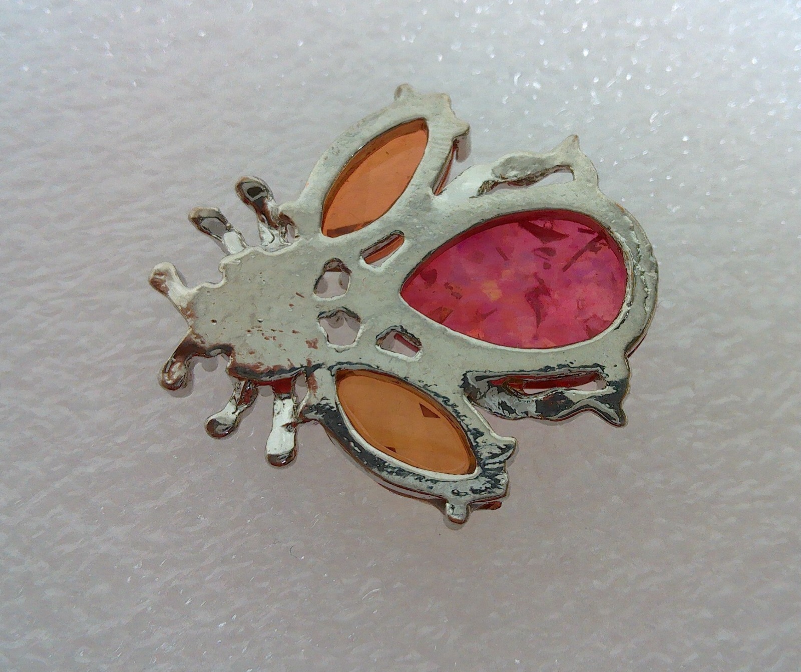 Pink Stone Wasp Insect Bug Trinket Embellishment Jewelry Rhinestone Bobble