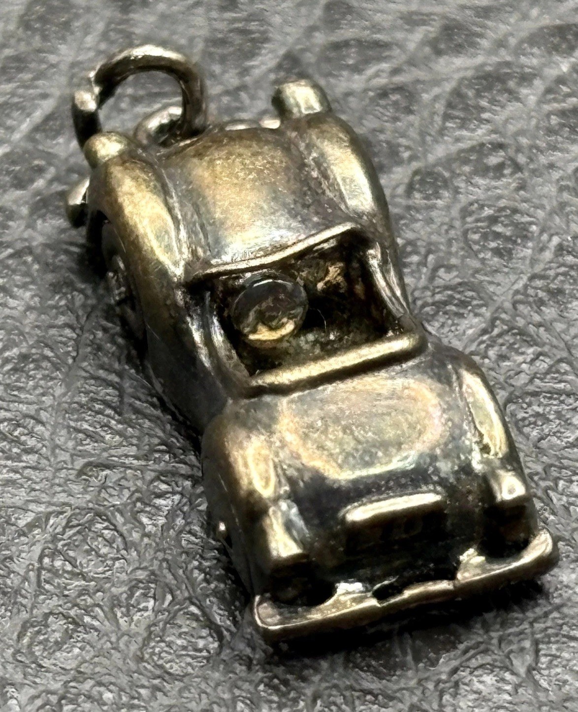 VTG Sterling Silver Convertible Sports Antique Car Movable Wheels Charm Pendant
