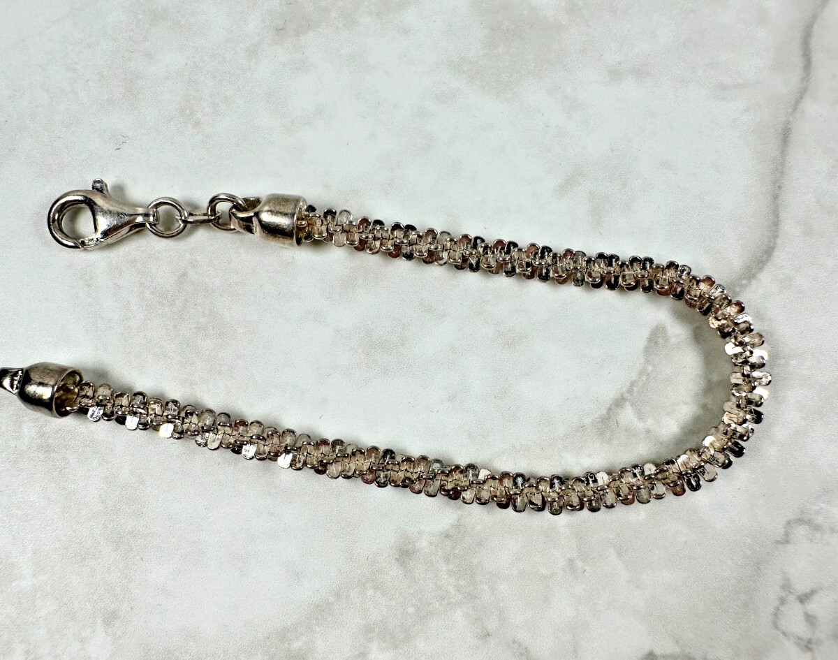 Sterling Silver Twist Bracelet – Italy 925 – 6.5″