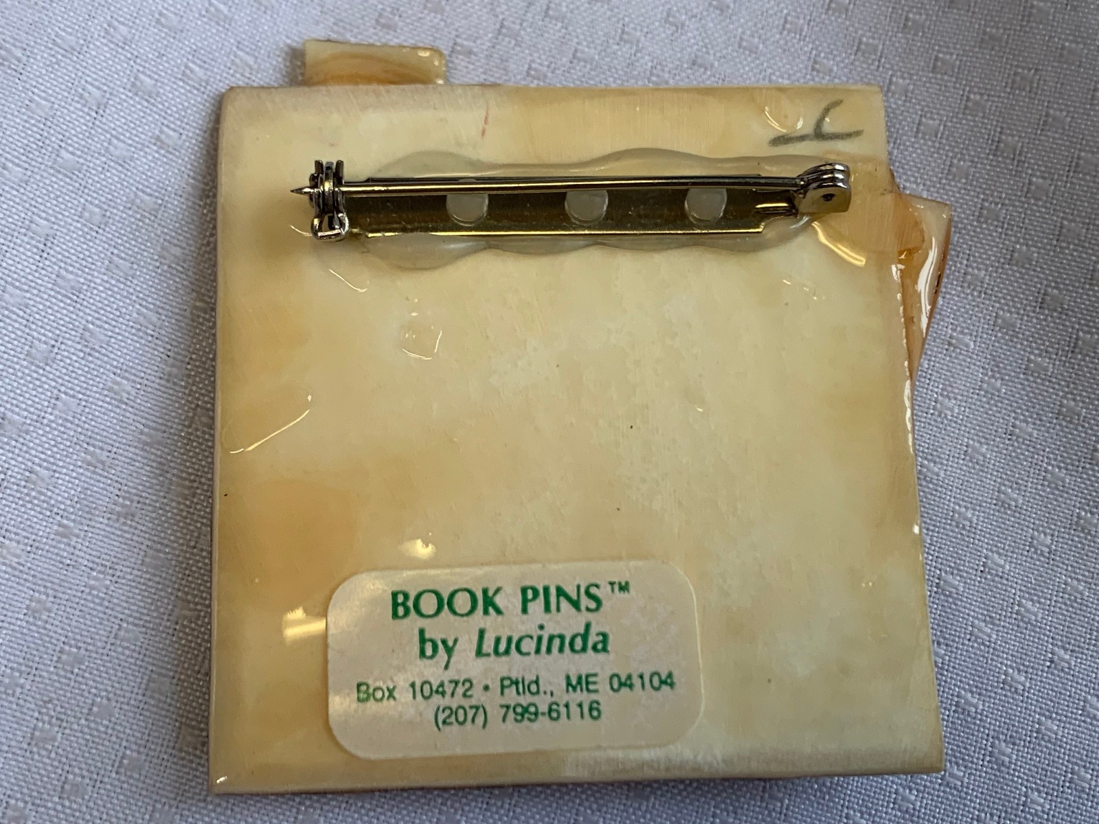 Vtg Book Pins by Lucinda Brooch Lot House Artisan Safety Lock Clasps