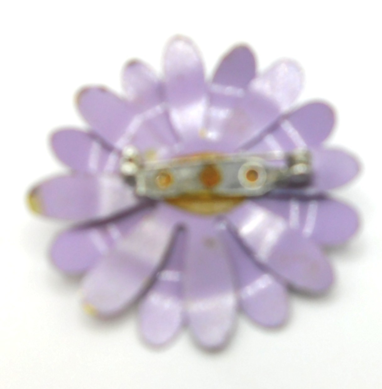 Vintage Purple Daisy Enamel Brooch 1960s