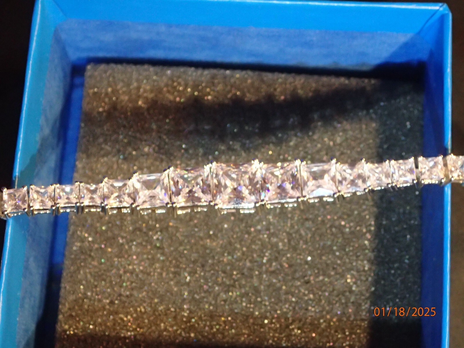 Absolute Sterling Silver Quadrillion Cut Tennis Bracelet HSN