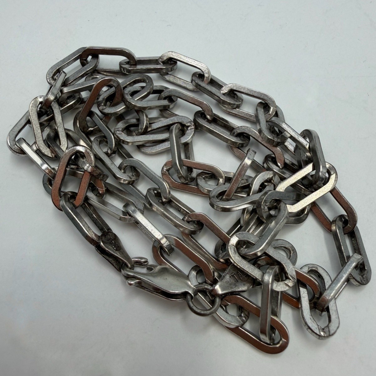 Vintage Italy 925 Sterling Silver Men’s Chain Necklace Unisex Jewelry 31.5g