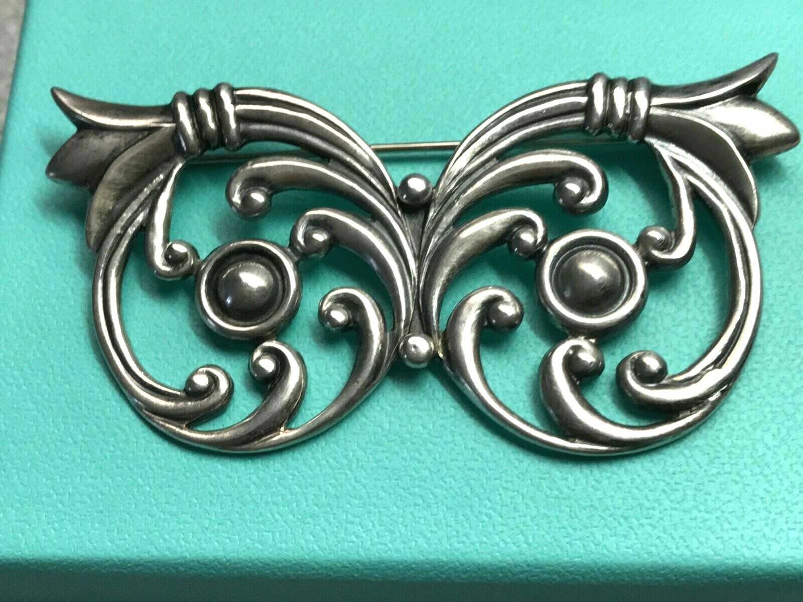 Los Castillo Large Taxco Mexican Sterling Silver Brooch