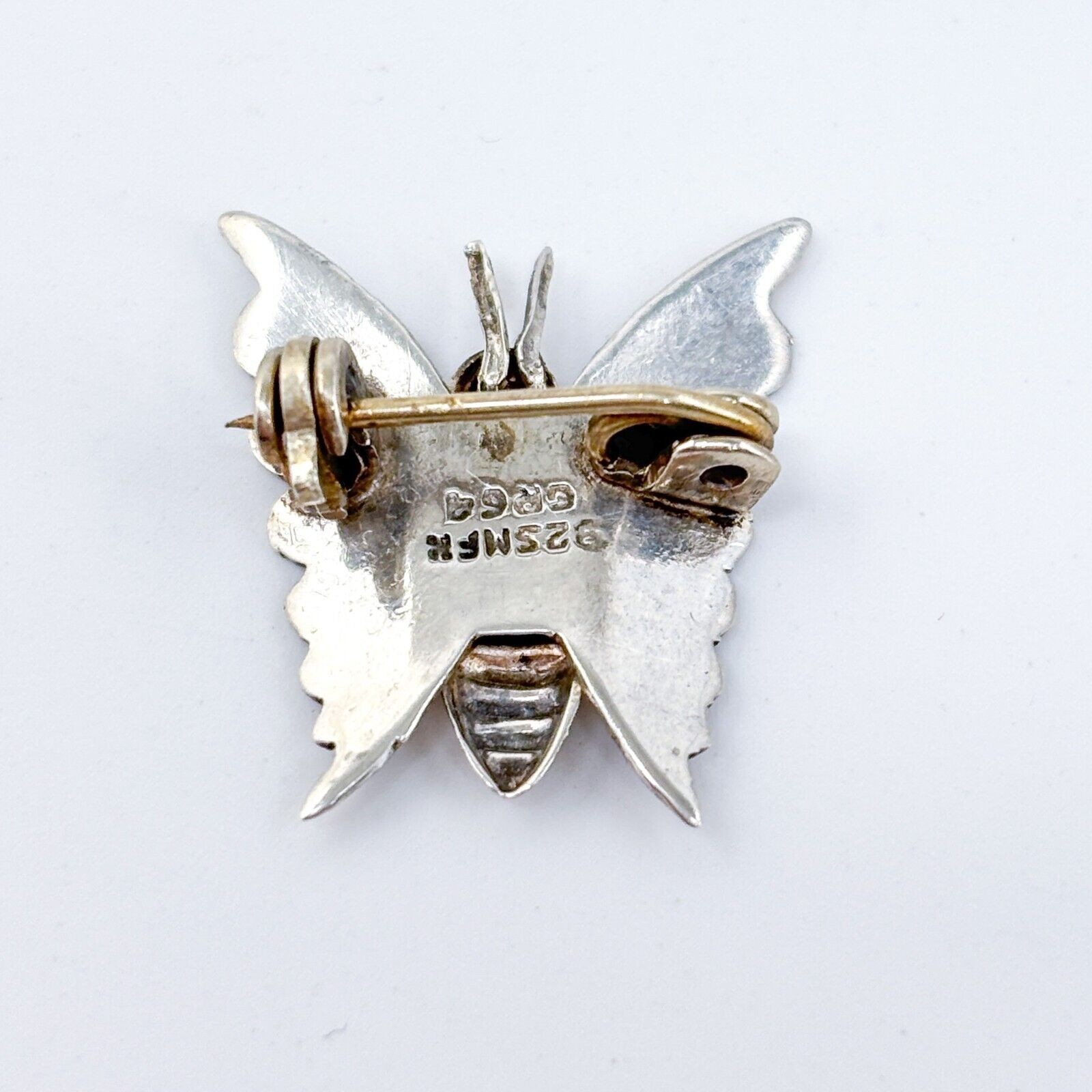 Estate Mexico Sterling Silver 925 Butterfly Pin Brooch