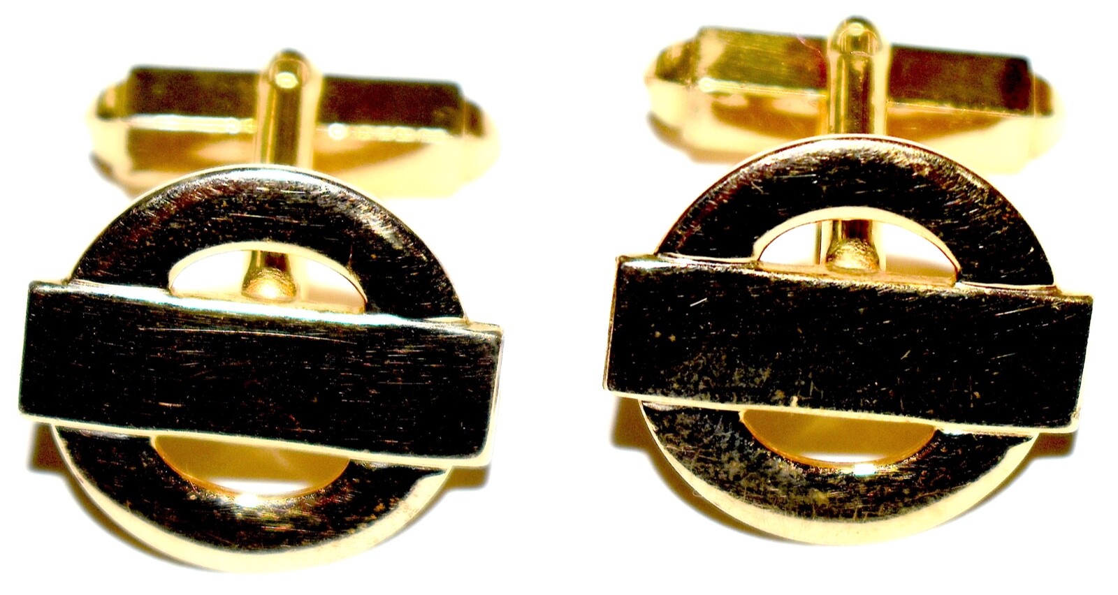 Vtg Hadley Cufflinks Gold Signed Made in USA FreeS&H