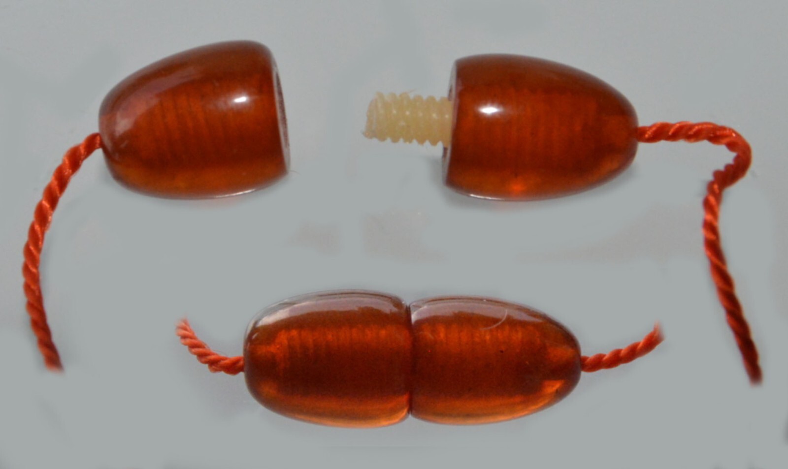 ✅1970y RUSSIAN SOVIET BALTIC SEA AMBER TWIST CLASP NECKLACE 老琥珀 BEADS STONE ROCK