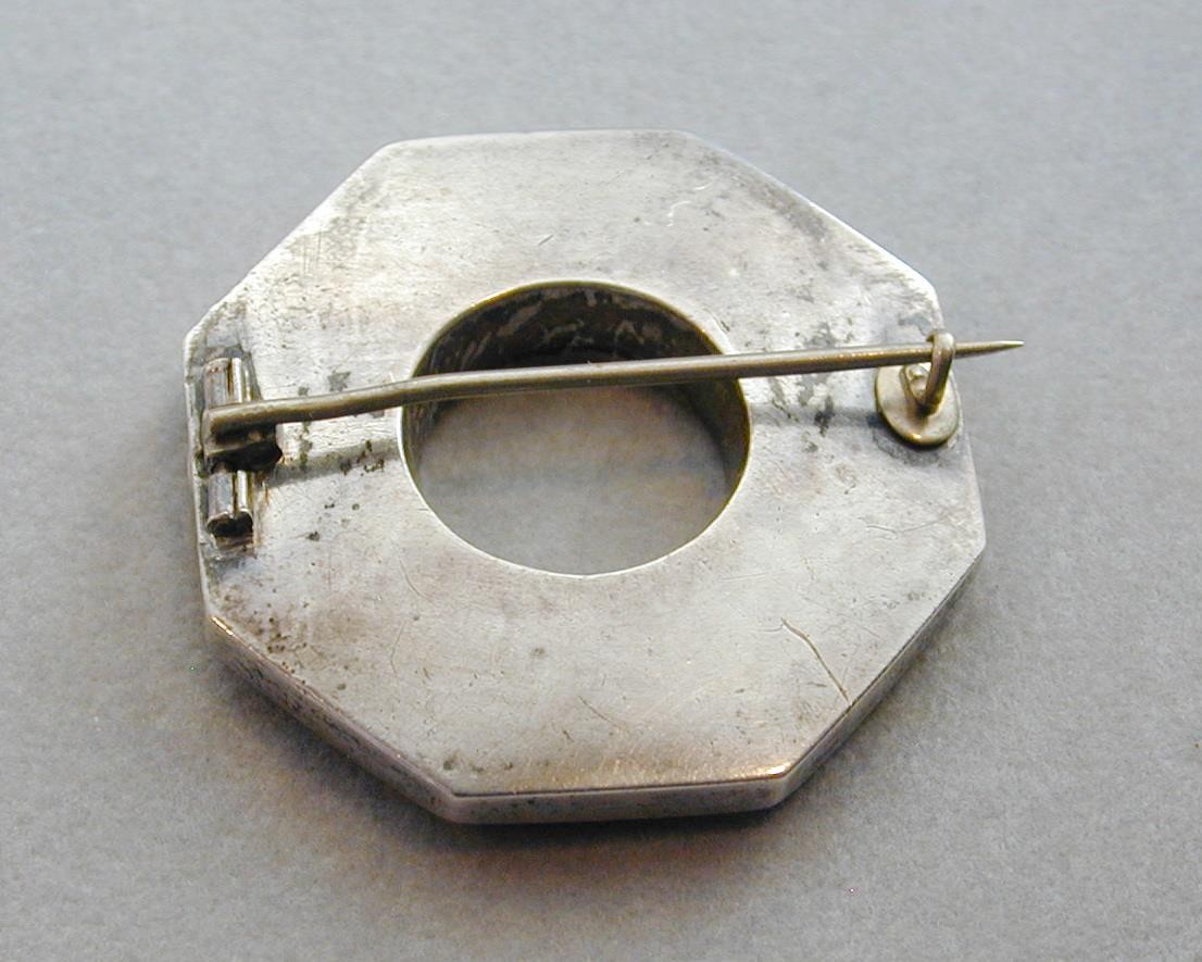 Incredible 1800’s Sterling Scottish Agate Pin Brooch Amazing Stones