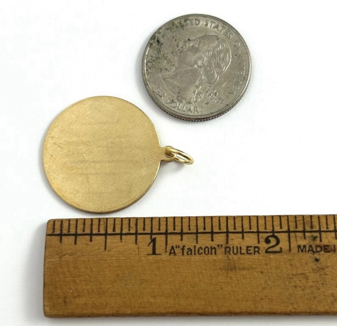 Vintage Charm LOVE Medallion Pendant Brass Metal Jewelry Gift For Women