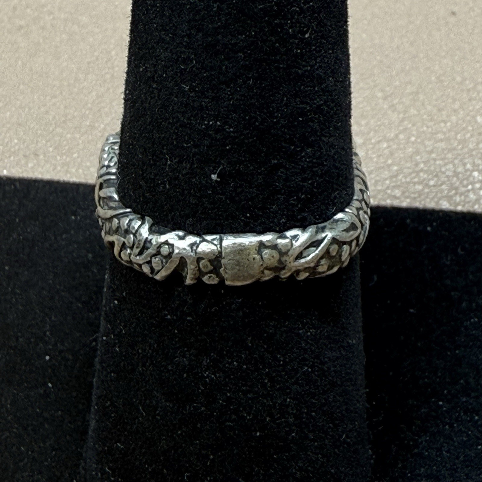 Dian Malouf Tribal Stack Stacking Ring Sterling Silver 925 Size 7.5 DLM