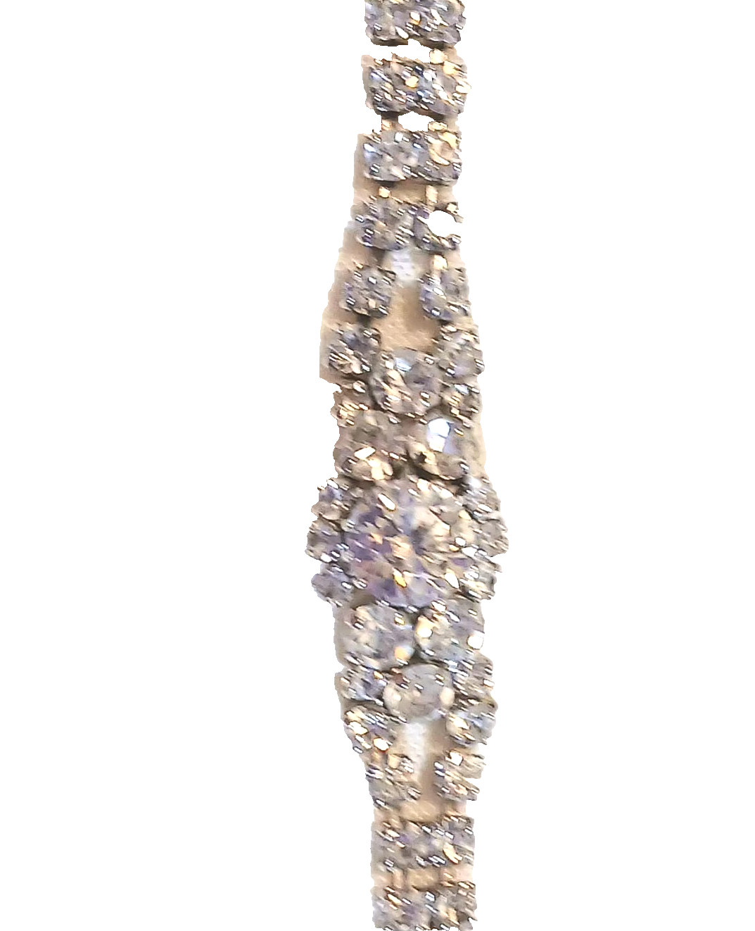 Vintage Austria 2-Layer Crystal Bracelet Bright Clear Crystals Signed Austria 7″