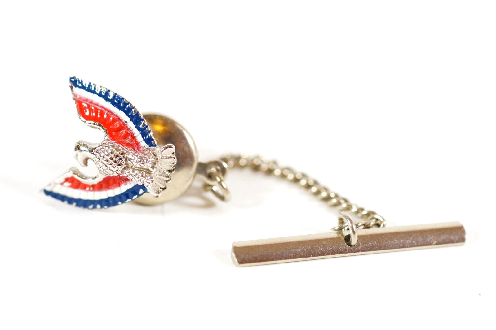 Swank Vintage Patriotic Heraldic Eagle Enamel Bi-Centennial 1776-1976
