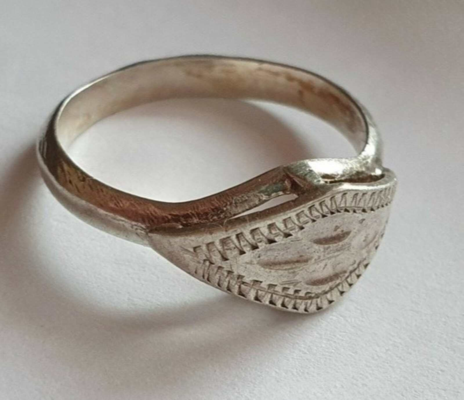 Vintage Soviet USSR ring sterling silver 925 ⭐ Size 7 Weight 2.21 g.