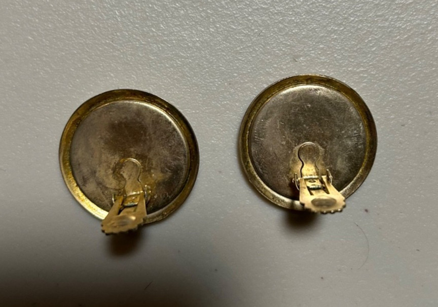 Vintage Round Retro Leopard Faux Fur Clip On Earrings