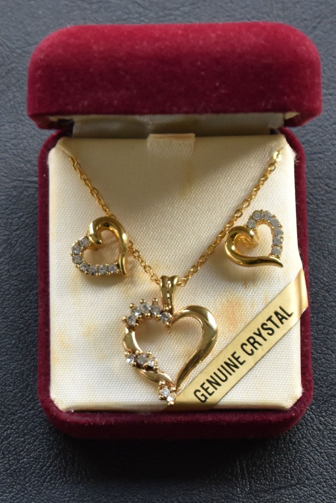 TACOA Genuie Crystal Pendant, Necklace & Earrings in Box